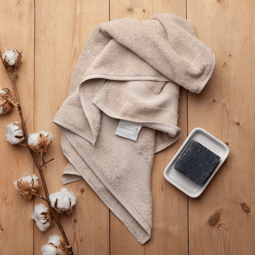 Image showing the Organic 600gsm The Hand Towel, 50 x 90cm, Flax product.