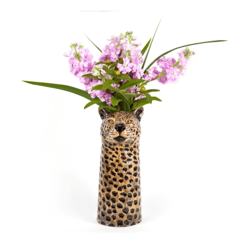 Image showing the Leopard Large flower vase, L12 x D14 x H28cm product.