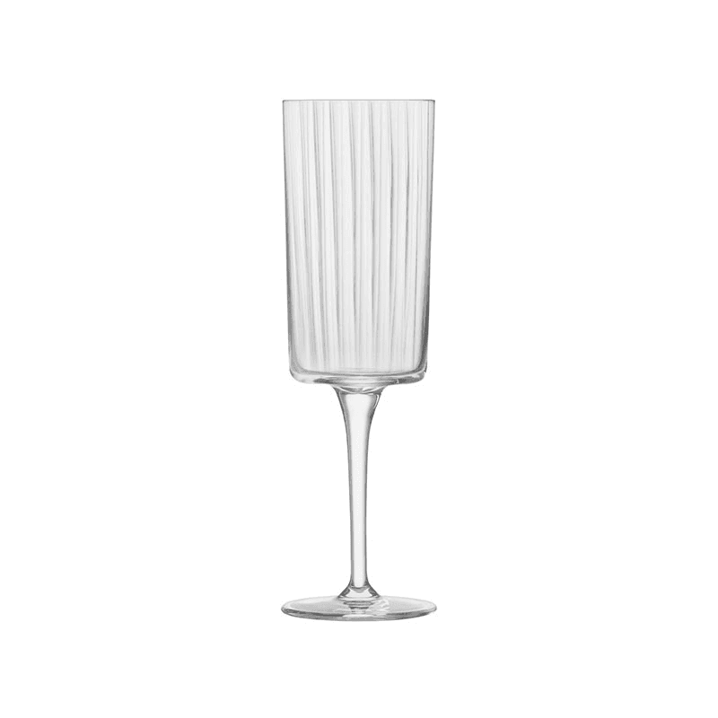 Gio Line Set of 4 Champagne Flutes, 210ml, Clear