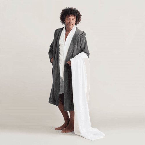 Image showing the The Plush Bath Sheet, Snow product.
