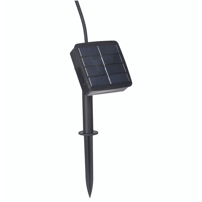 Festoon Solar Lights, 10 Bulbs, Black
