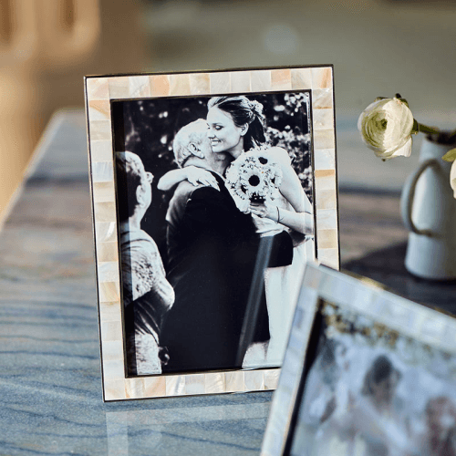 Image showing the Elegance Photo Frame, 5 x 7", Mother of Pearl product.