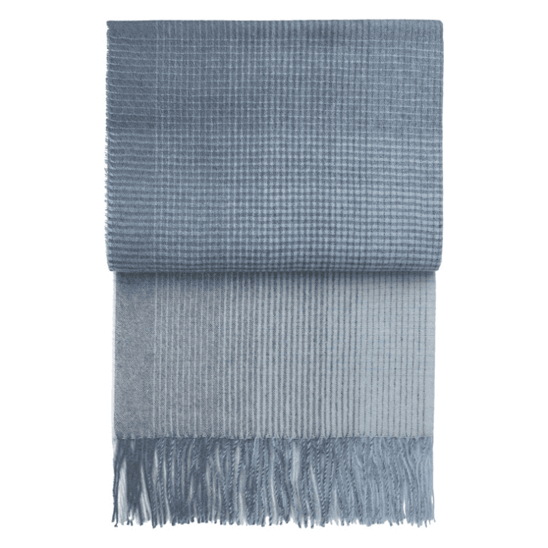 Horizon Plaid Throw, H200cm x W130cm, Midnight Blue