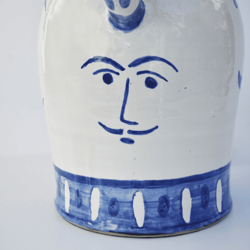 Côte d’Azur Collection Hilarie Hand Glazed Ceramic Table Lamp Base Only, Blue