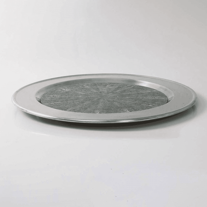 Duchess Serving Tray, D53cm, Green Shagreen