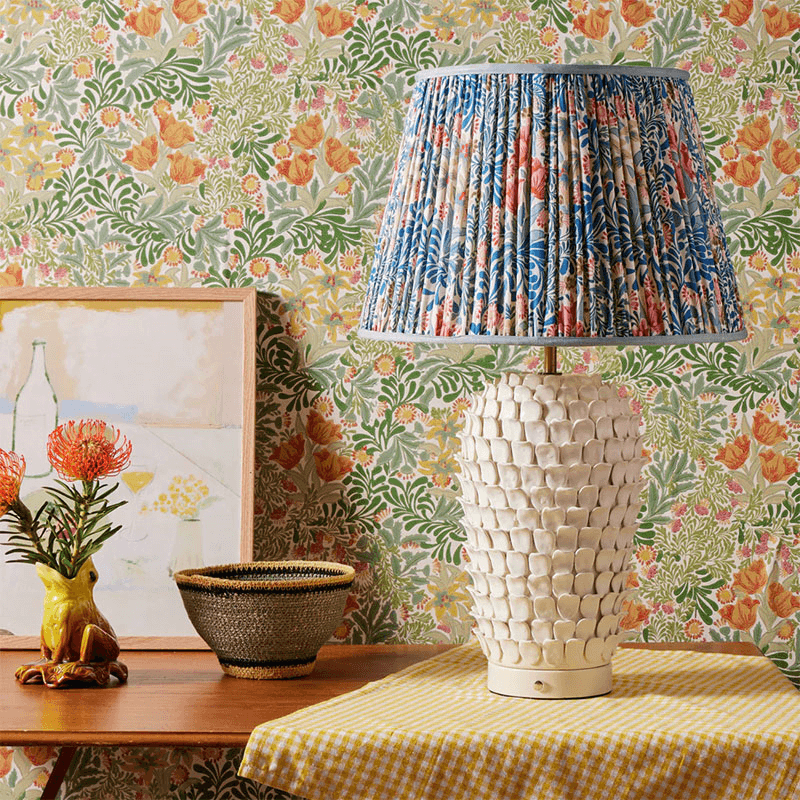 Morris & Co. Straight Empire Shade, 45cm, Indigo and Barbed Berry Bower