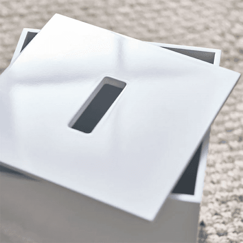 Image showing the Lacquer Waste Paper Bin, H27.5cm, White product.