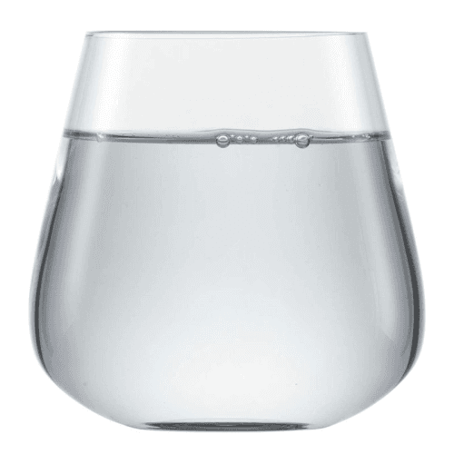 Image showing the Vervino Set of 4 Crystal Water Tumblers, 398ml, Clear product.