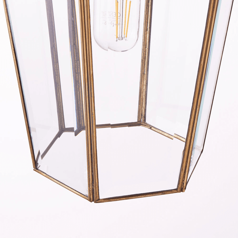 Markham Lantern, 41 x 32cm, Antique Brass