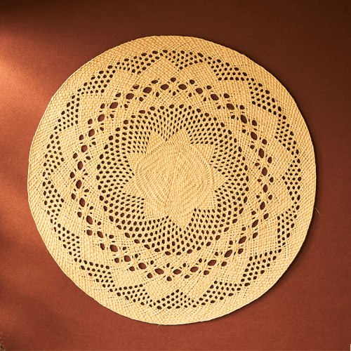 Image showing the Classic Set of 2 Open Weave Placemats, D30cm, Natural product.
