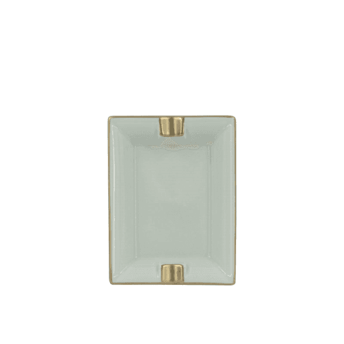 Image showing the Sous Le Soleil Ashtray, W9.5 x L11cm, Matt Gold Classic Celadon product.