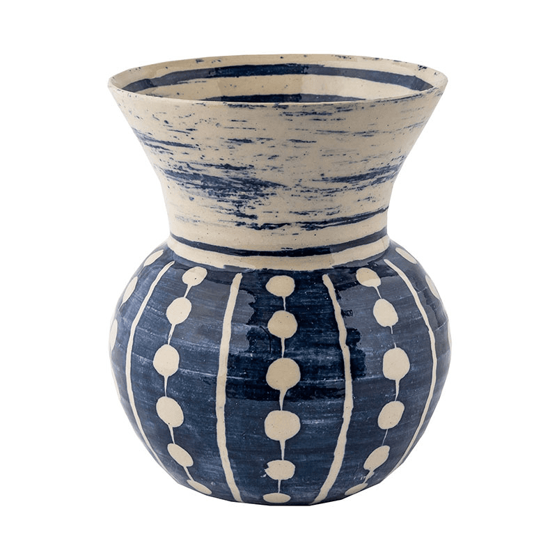 Dot Double Layer Vase, H25cm, Indigo