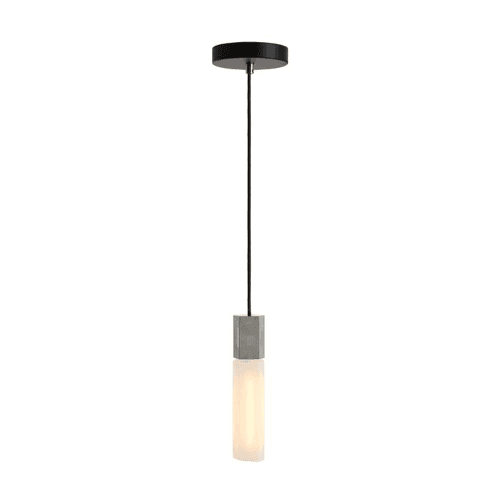 Image showing the Basalt Single pendant & bulb, L300 x D5cm, Stainless Steel product.