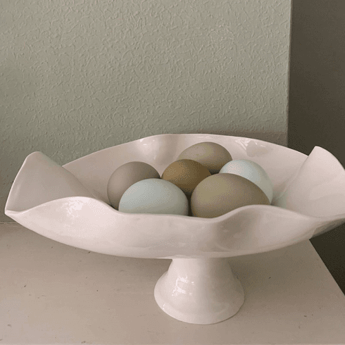 Image showing the Joanna Ling Porcelain Pedestal Bowl, D25cm, White product.