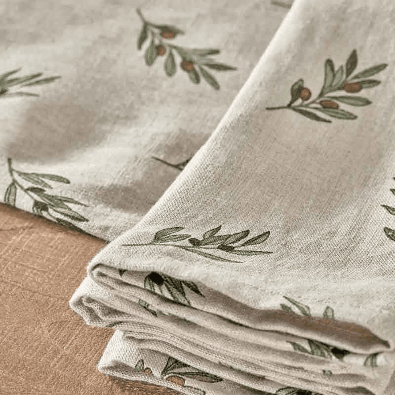 Olive Branch Set of 4 Napkins, Neutral
