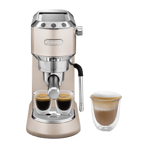 Image showing the Dedica Arte Manual Coffee Machine, Beige product.