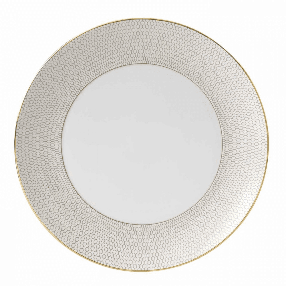 Gio Gold Dinner Plate, D28cm, Gold/White