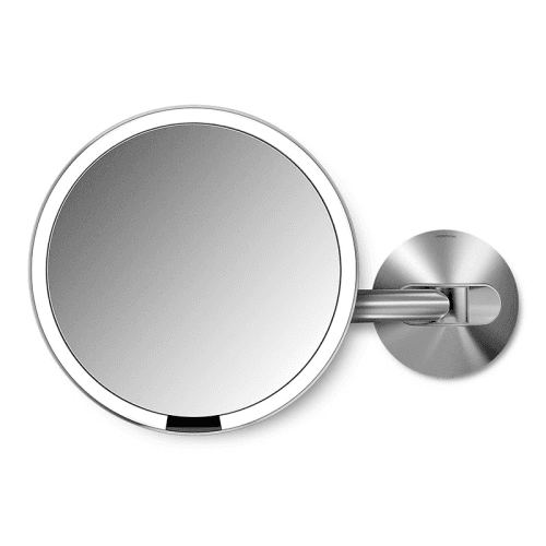 Image showing the Wall Mount Sensor Mirror, D20cm, Brushed Steel product.