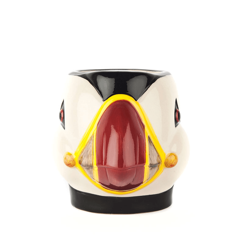 Puffin Pencil Pot, H12cm, Black/Yellow
