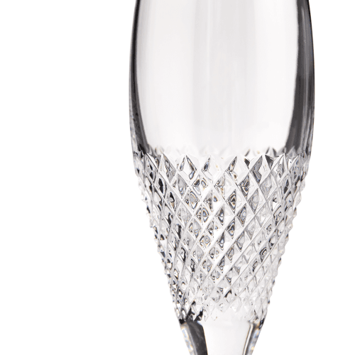 Image showing the Diamond Mosaic Set of 2 Champagne Flutes, 155ml, Clear product.