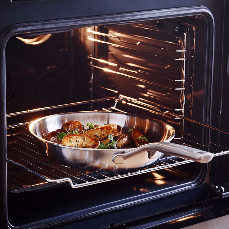 MultiPly Stainless Steel Open Frying Pan, 20cm, Silver