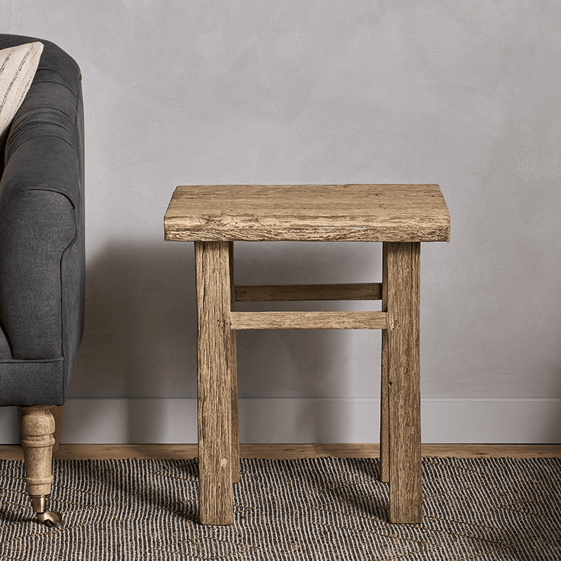 Ibo Reclaimed Wood Side Table, Natural