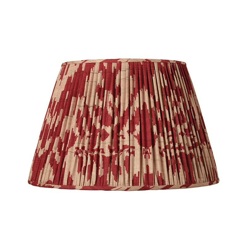 Palau Empire Red Pleated Silk Lampshade, 35cm