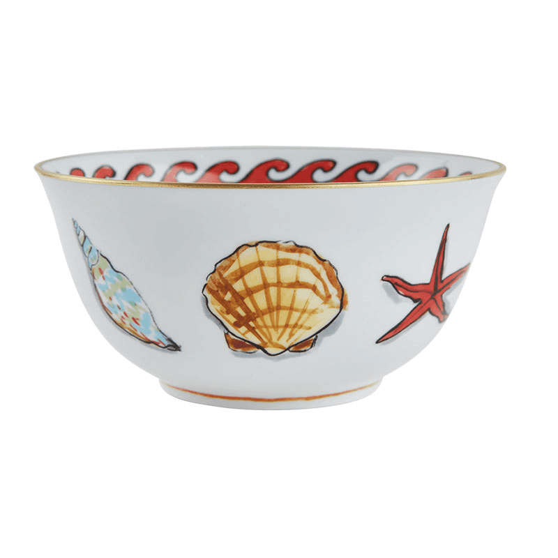 Il Viaggio Di Nettuno Hand-decorated Porcelain Bowl, White, 17cm