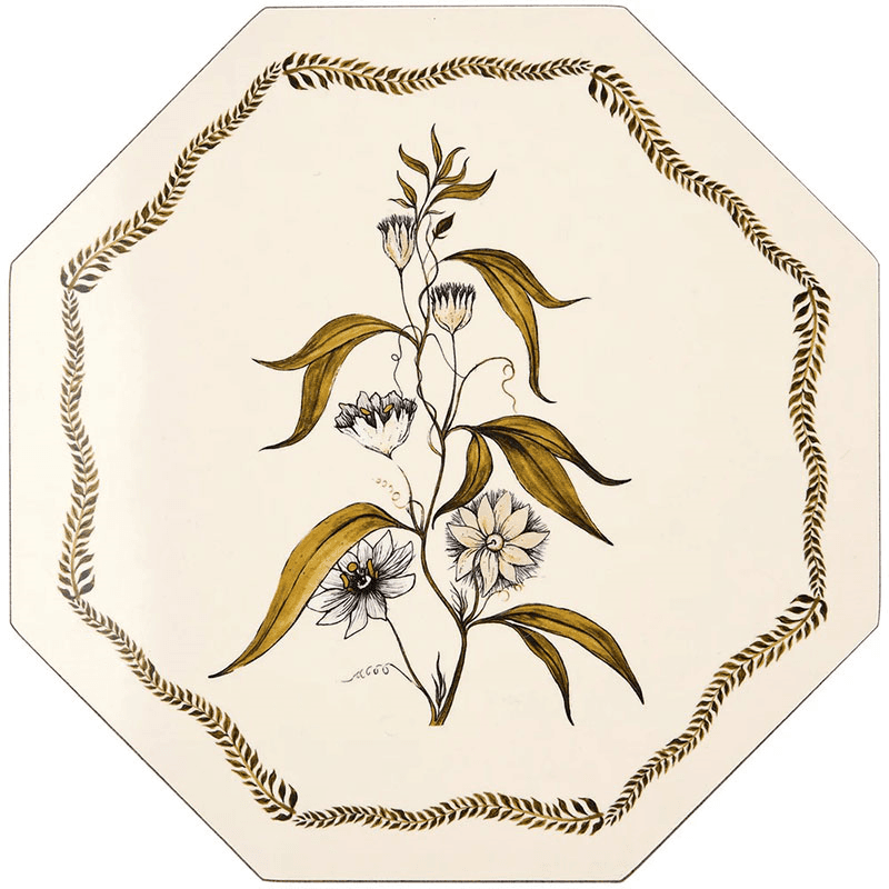 Bell Hutley Table Mat, 28cm x 28cm, Clematis Flower