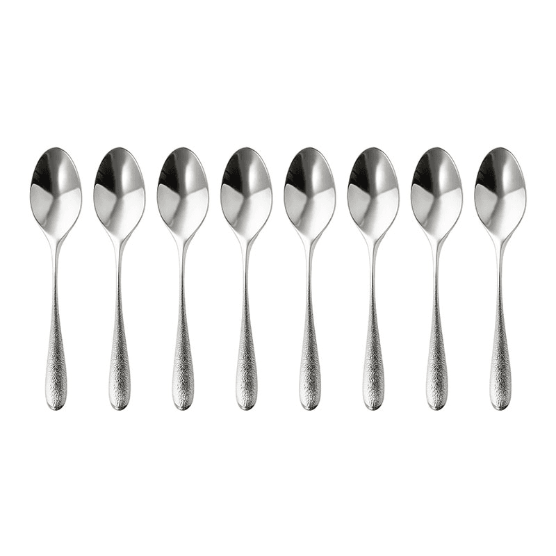 Sandstone Set of 8 Coffee Spoons, L10.5cm, Stainless Steel