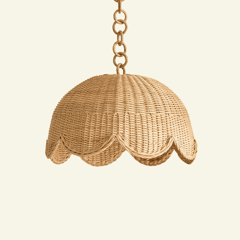 Etta Scalloped Pendant Shade, Natural