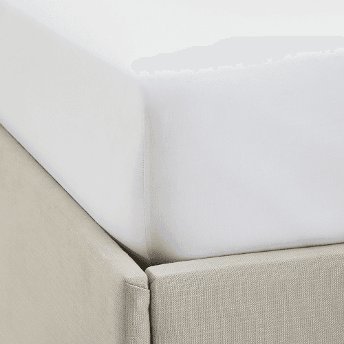 Image showing the Single Row Cord - 200 Thread Count Egyptian Cotton Emperor fitted sheet, W200 x L200 x D30cm, White product.