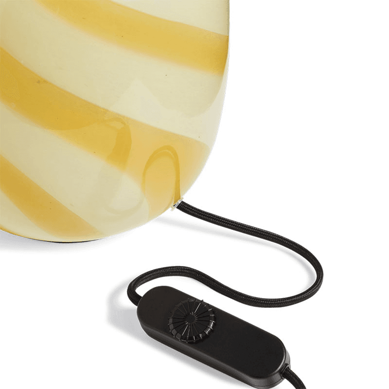 Dobson Glass Table Lamp, H43cm, Yellow