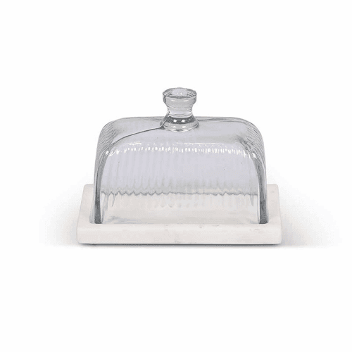 Image showing the Brompton Butter Dish, White product.