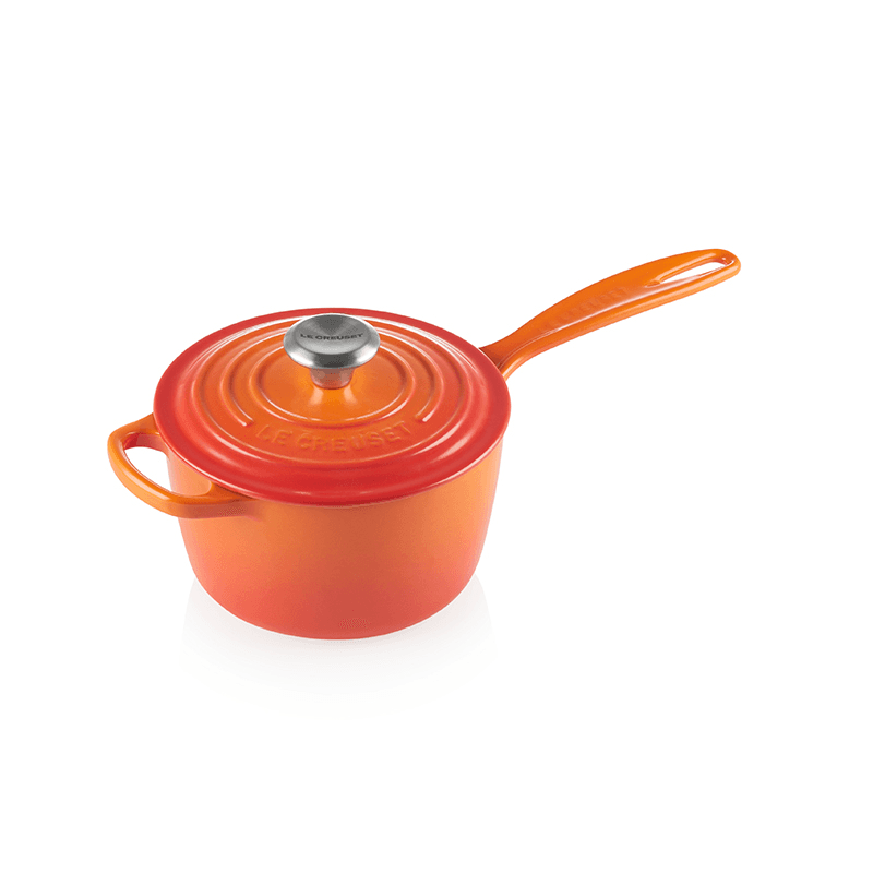 Signature Cast Iron Saucepan, 18cm, Volcanic