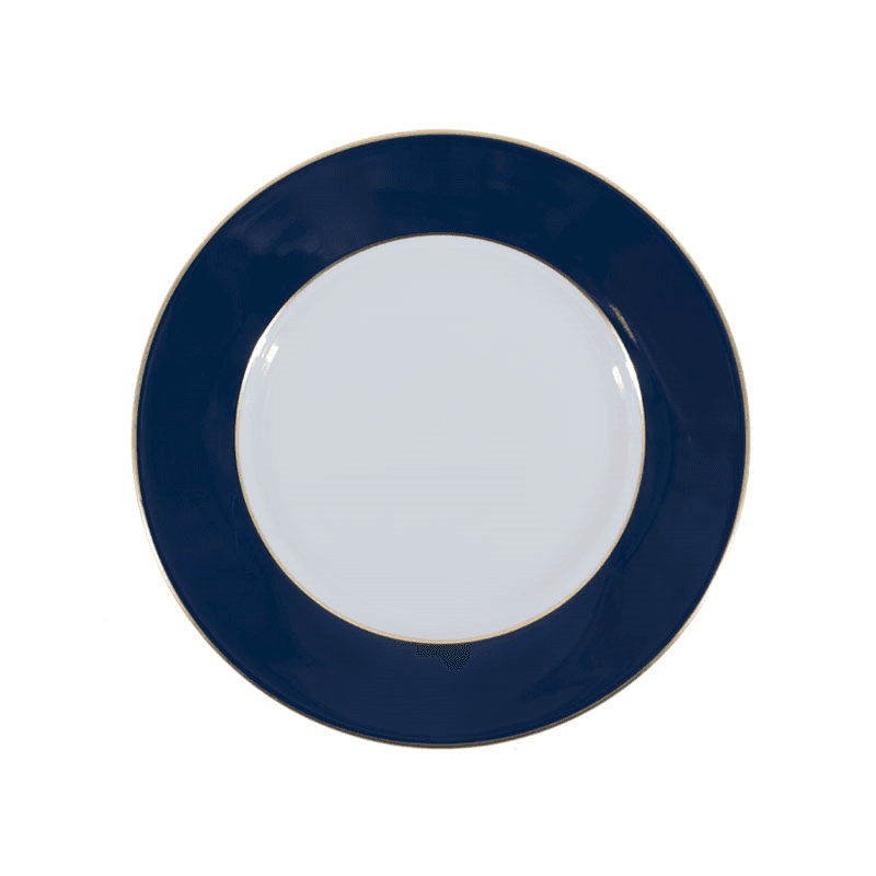 Sous Le Soleil Dessert Plate, D22.5cm, Matt Gold Classic Night Blue