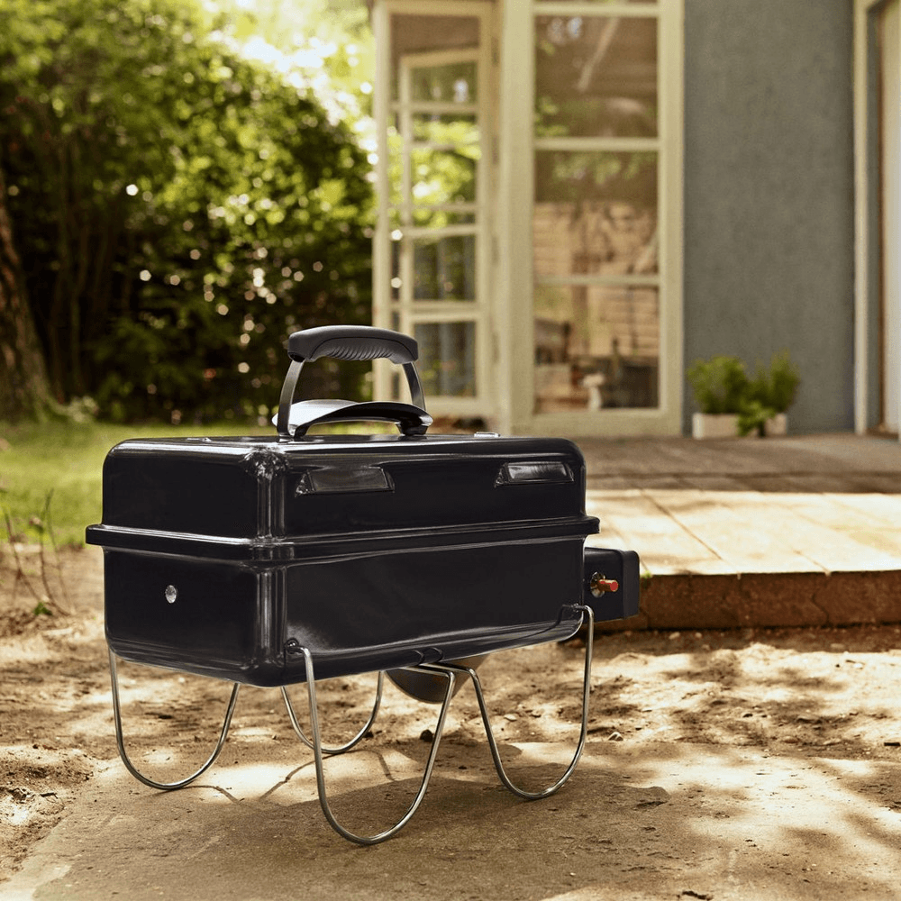 Go-Anywhere Portable gas barbecue, H37 x W53 x D31cm, Black
