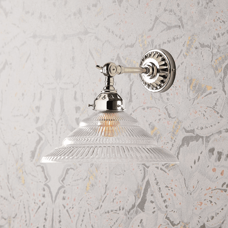 Henrietta Wall Light Shade Only, H12cm x W26cm, Clear Glass