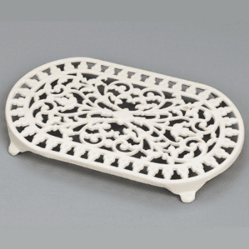 Oval Trivet, Cast Iron, Champagne, Large