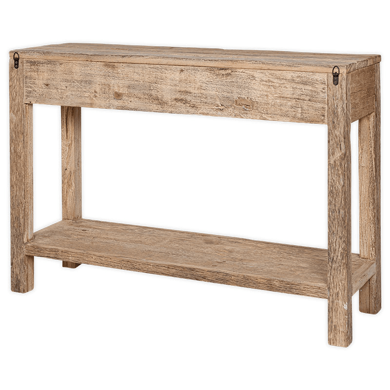 Ibo 3 Drawer Console Table, Reclaimed Wood