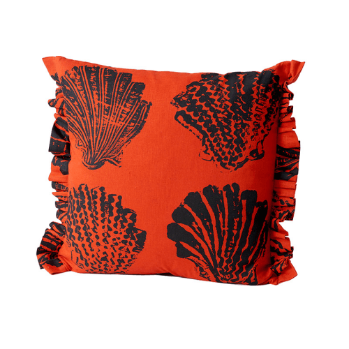 Image showing the Pilgrim Cushion, 55 x 55cm, Tangerine product.