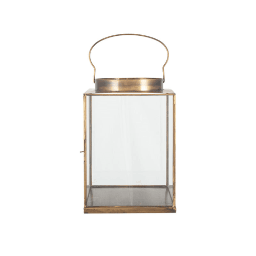 Image showing the Metal Lantern, H26cm, Antique Brass product.