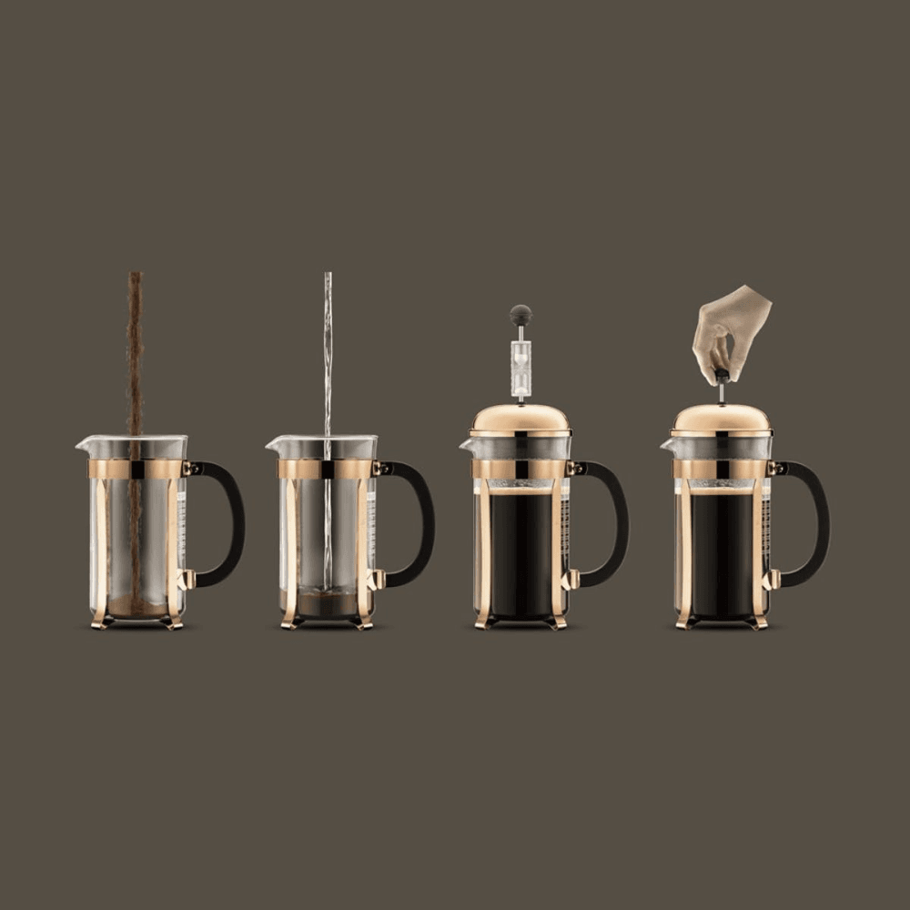 Chambord 8 cup coffee maker, 1 litre, Copper