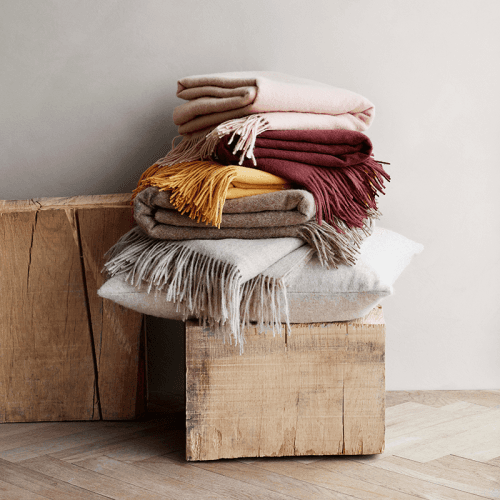 Image showing the Classic Throw, H200cm x W130cm, Nude product.