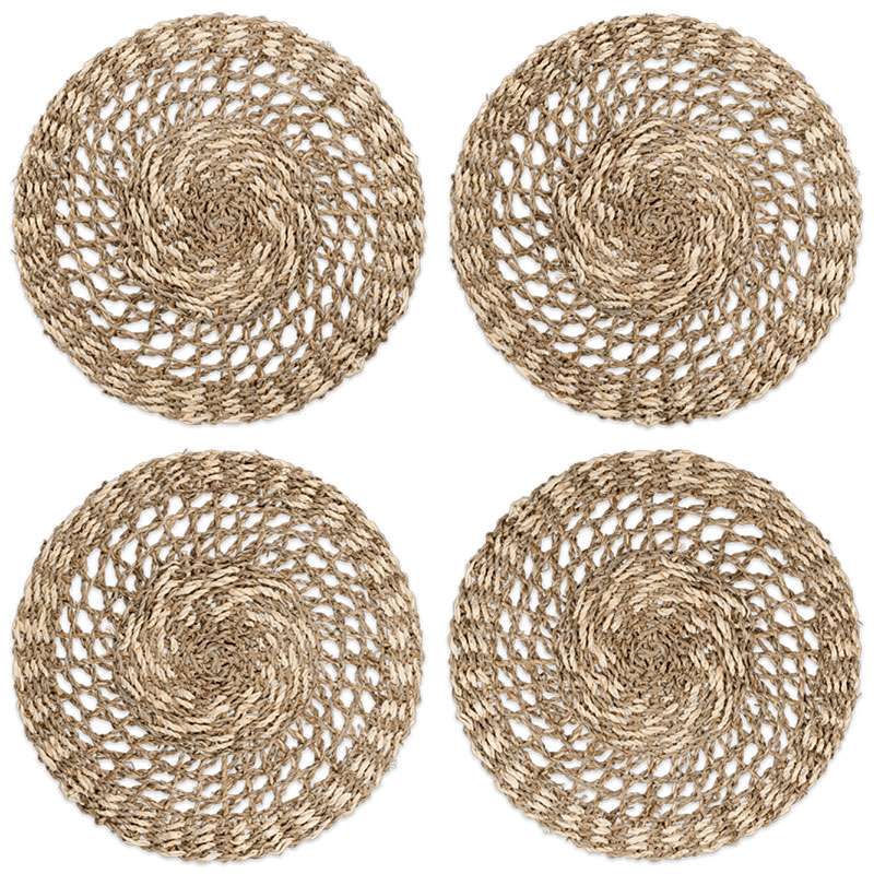 Aarushu Set of 4 Table Mats, D35cm, Natural