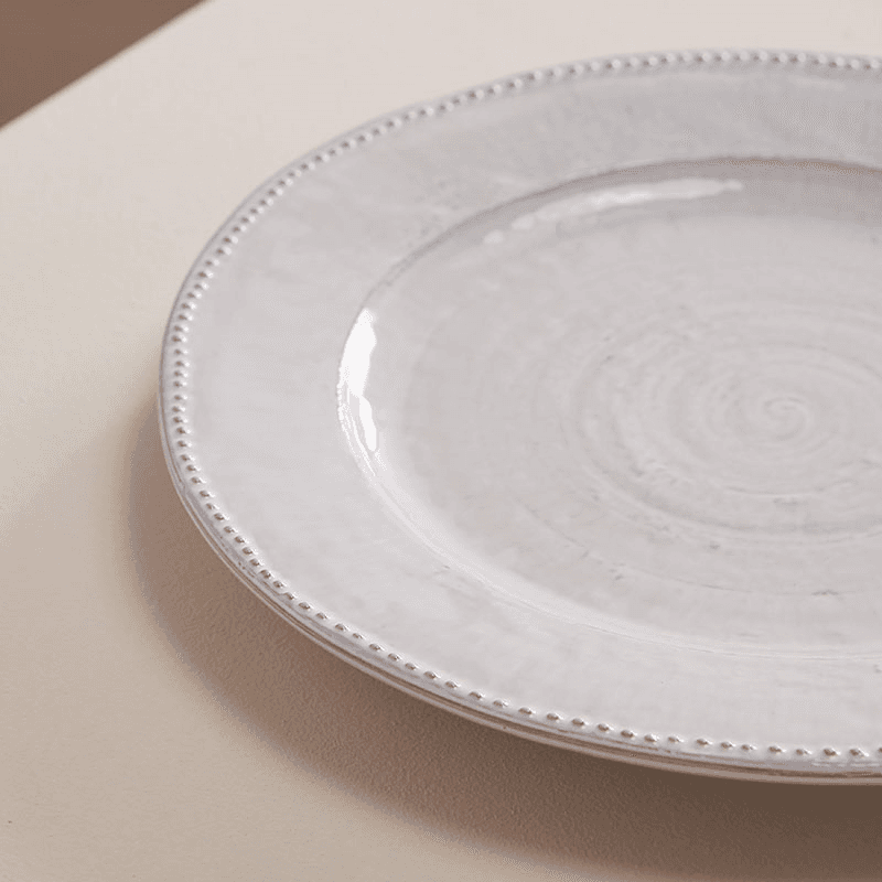 Hillcrest Set of 4 Dinner Plates D28cm, White