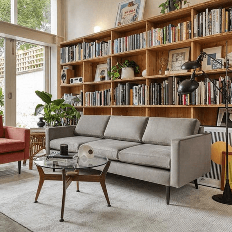 Model 01 3 Seater Velvet Sofa, Elephant