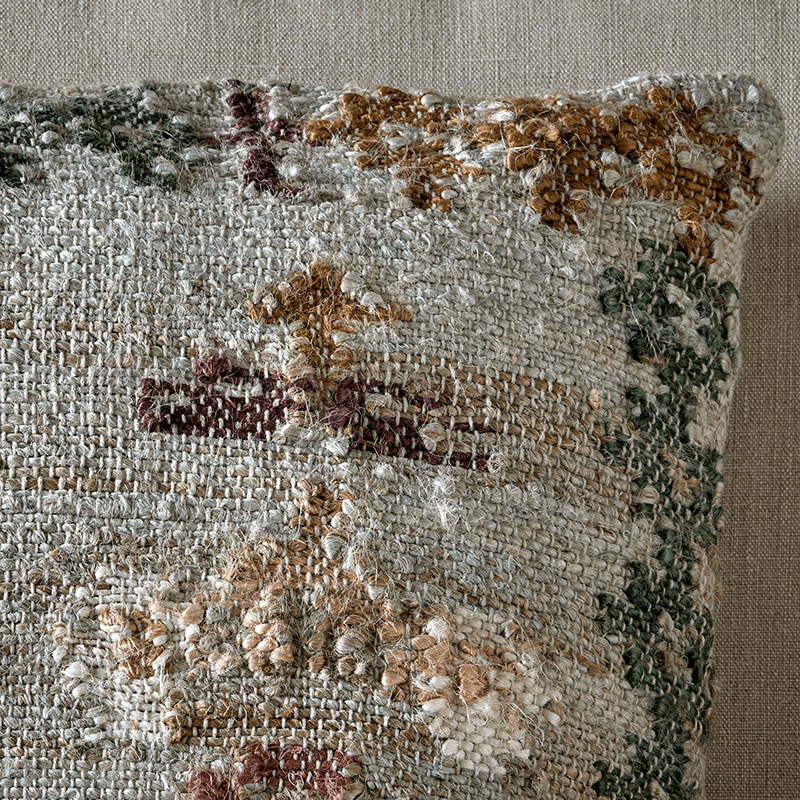 Dantri Cotton & Jute Cushion Cover, 50 x 50cm, Soft Grey