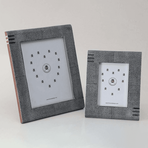 Image showing the Chandler Photo  Frame, 10 x 8", Charcoal Shagreen product.