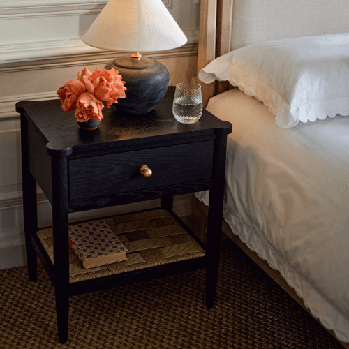 Image showing the Frome Rectangular Side Table, Warm Black product.